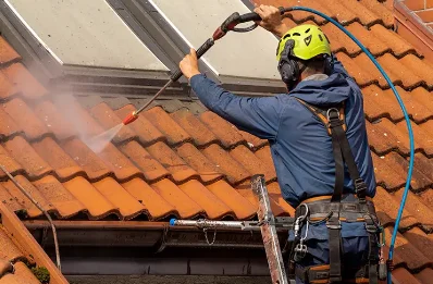 Démoussage et hydrofuge de toiture à Paziols